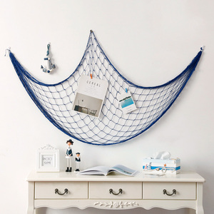Décoration murale créative style océan en <span class=keywords><strong>filet</strong></span> <span class=keywords><strong>de</strong></span> pêche, directement <span class=keywords><strong>de</strong></span> l'usine, pour fond photo, restaurant, maison, accessoires suspendus - Product Image 4
