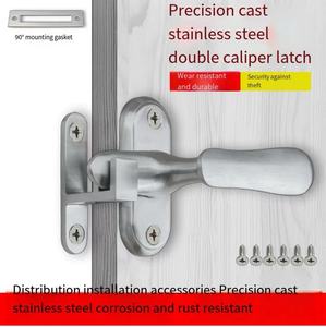 스테인레스 스틸 도어 래치, 안전한 도난 방지 욕실 래치, 단단한 손잡이 잠금 장치 나무 방 래치 하이 퀄리티 - Product Image 3
