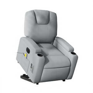 Sillón Reclinable Eléctrico de Masaje, Color Gris Claro, Enchufable 110-240v, Uso Doméstico - Product Image 1