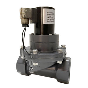 UPVC CPVC PVC Chemische Säure Korrosions schutz kolben Normaler weise offenes Innengewinde-Magnetventil für Meerwasser - Product Image 2