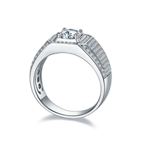 Moissanite Bague en diamant plaqué Moissanite Bague en or 925 en argent sterling pour Offre Spéciale de mariage Prix de gros Bijoux en argent pour hommes