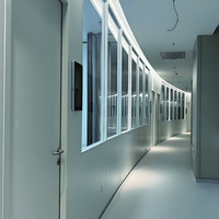 Système de cloison de bureau modulaire moderne à succès, cloison interne insonorisée en profilé aluminium avec porte