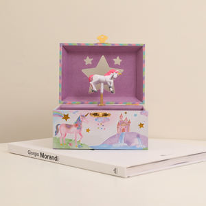 Caja Musical de Joyería Hecha a Mano con Forma de Unicornio, con Bailarina, Funciona con Manivela, Regalo para Niños y Niñas, Hecha de MDF Resistente - Product Image 6