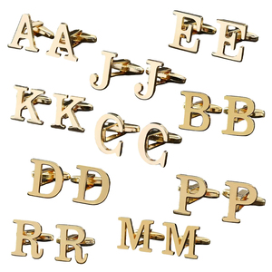Mancuernillas con <span class=keywords><strong>Iniciales</strong></span> al por Mayor, Personalizadas en Metal, de la A a la Z, para <span class=keywords><strong>Camisa</strong></span>, con Monograma, Accesorio a Juego, Fábrica Física desde 2004 - Product Image 4