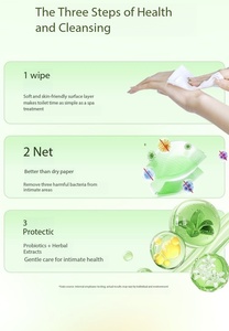 OEM/ODM Lingettes nettoyantes hydratantes pour les parties intimes féminines, sans alcool, formule à l'eau pure, douces et non irritantes - Product Image 2