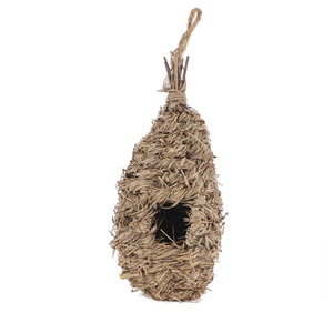 Nid d'oiseau en paille fait main, elliptique, taille moyenne, pour oiseaux de compagnie, décoration de jardin, artisanat du Fujian - Product Image 5