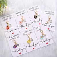 Porte-clés pendentif fleur mignon, porte-clés marguerite en émail tendance, pour sac, voiture, cadeau, articles promotionnels