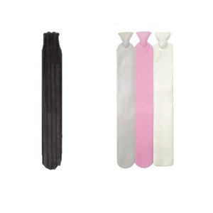 Bouteille d'eau chaude en PVC pelucheux rainuré, longue bande, très vendue à l'international, grande taille, chauffe le lit et la taille. - Product Image 1