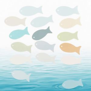 Customized Creative PET Fish-Shaped Self-Adhesive <b>Bookmark</b> Stickers Colorful School Supplies Labels for Study Office - Product Image 4