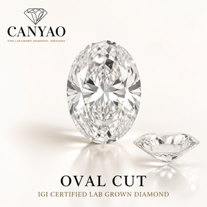 Diamante Ovale Certificato IGI all'Ingrosso HPHT CVD IGI 1-5CT Colore DEF Purezza <span class=keywords><strong>VS</strong></span> Taglio Eccellente Diamante Coltivato in Laboratorio per Gioielli - Product Image 1
