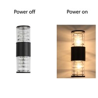 Lampu Dinding LED Aluminium dengan Diffuser Kaca Tempered E27 Tahan Air IP65 untuk Kamar Tidur Kantor Koridor AC85-265V 3000K 4000K 6500K