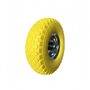 पु फोम व्हील 3.00-4 फ्लैट मुक्त pu फोम ठोस टायर हाथ ट्रॉली व्हील और टायर - Product Image 2