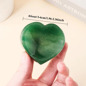 Cuenco de Corazón de Cristal Natural Pulido de Alta Calidad, Piedra Curativa de Jade Verde, Cuenco de Corazón de Aventurina Verde para Decoración del Hogar - Product Image 5
