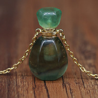 Pendentif flacon de parfum en pierre de lapis-lazuli naturel Hongzhuo