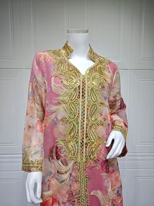 Nuova Abaya di Lusso Dubai 2026 per Donne, Caftano Arabo con Ricami Floreali, Vestito Lungo Ampio, <span class=keywords><strong>Abbigliamento</strong></span> Islamico Mediorientale - Product Image 4