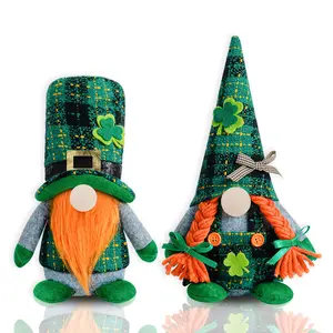 2024 St Patrick's Day Gnomes Decoration Irish Leprechaun with Lucky Shamrock for Irish St. Patricks Day Gift