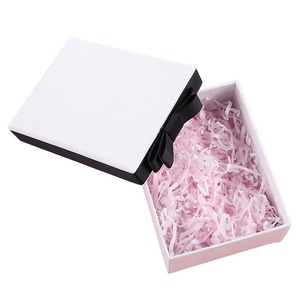 <b>White</b> Paperboard <b>Gift</b> <b>Box</b> Rigid Packaging <b>Box</b> with Black Ribbon Lid for Consumer Electronics and Retail Display - Product Image 4