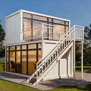 Junsu Villa Prefabbricata di Lusso Espandibile 20ft 40ft, Casa Container con 3 Camere da Letto, Design Moderno per Hotel, Struttura in Acciaio Traspirante - Product Image 1