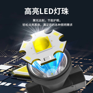 Linterna frontal LED de alta luminosidad con batería recargable, 120 Lm/W, luz blanca para ciclismo al aire libre, pesca e iluminación de emergencia - Product Image 1