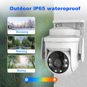 Caméra de surveillance sans fil 4G avec carte SIM 3MP HD, vision nocturne couleur, suivi humanoïde, détection, caméra de sécurité CCTV - Product Image 2