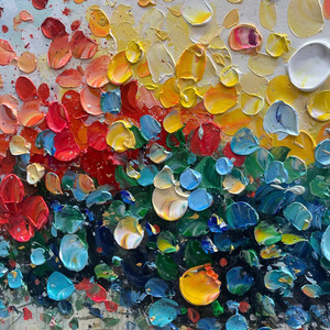 Soft Neutral Rainbow Burst Textured Impasto Tree of Life Framed Oil Painting Abstract Artwork Art Canvas Home Hotel Decor Gift - Product Image 3