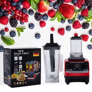 Tersedia 2L 3000/4500W SC-1589 Lambang Perak Smoothies Besar Kuat Blender Komersial Besar