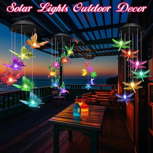 Luces Solares Impermeables Modernas con Forma de Campanas de Viento, Decoración Navideña para Colgar en el Árbol de Navidad con Diseño de Muñeco de Nieve y Reno, Luces Decorativas para Exteriores - Product Image 4