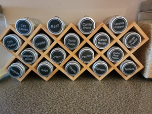 Organizzatore per Spezie in Bambù a 4 Ripiani, Portaoggetti da Bancone Incrociato, Organizzatore Multifunzionale per Armadietti da <span class=keywords><strong>Cucina</strong></span> - Product Image 6