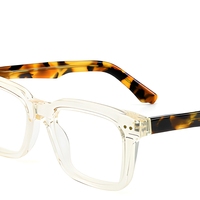 Montures de lunettes carrées bleues en acétate, montures de lunettes optiques à monture complète, unisexe, pour un usage quotidien