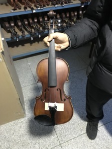 Flamed Violin <span class=keywords><strong>Fiddle</strong></span> With Case, Trang Phục Violin Nhạc Viện (VM145M) - Product Image 2