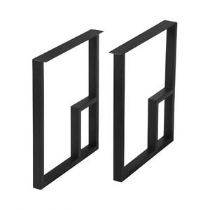 Patas de escritorio de tubo rústicas de alta resistencia, patas metálicas para muebles de sala de reuniones, patas de hierro fundido negro DIY, patas industriales para mesas de cocina, comedor y café. - Product Image 6