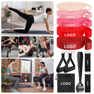 Full Body <b>Workout</b> Natural Latex Resistance <b>Bands</b> Set for Physical Therapy Fitness Training All Skin Types High - Product Image 5