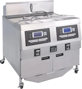 TENSHINE factory price commercial equipment 25l double tank gas chicken open fryer frying machine