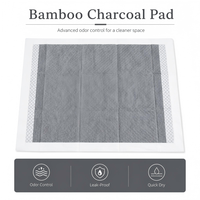 Tapis d'apprentissage jetables pour chiens en charbon de bambou et PE, avec noyau neutralisant les odeurs, écologiques, imperméables et anti-fuites