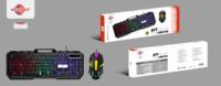 Set Keyboard dan Mouse Kabel RGB 104-Tombol dengan Lampu LED Warna-warni USB untuk Penggunaan Gaming PC