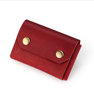 Cartera de Mano de Cuero Vacuno Genuino Hecha a Mano, Estilo Vintage, Patrón Sólido, Crazy Horse, Bolsillo Frontal, Tarjetero Personalizado - Product Image 6