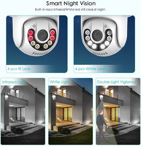 Alarme grand angle HD 1080P I/O suivi de mouvement humain caméra <span class=keywords><strong>vidéo</strong></span> réseau intelligente sans fil MINI WIFI inspection PTZ Wifi caméra IP - Product Image 4