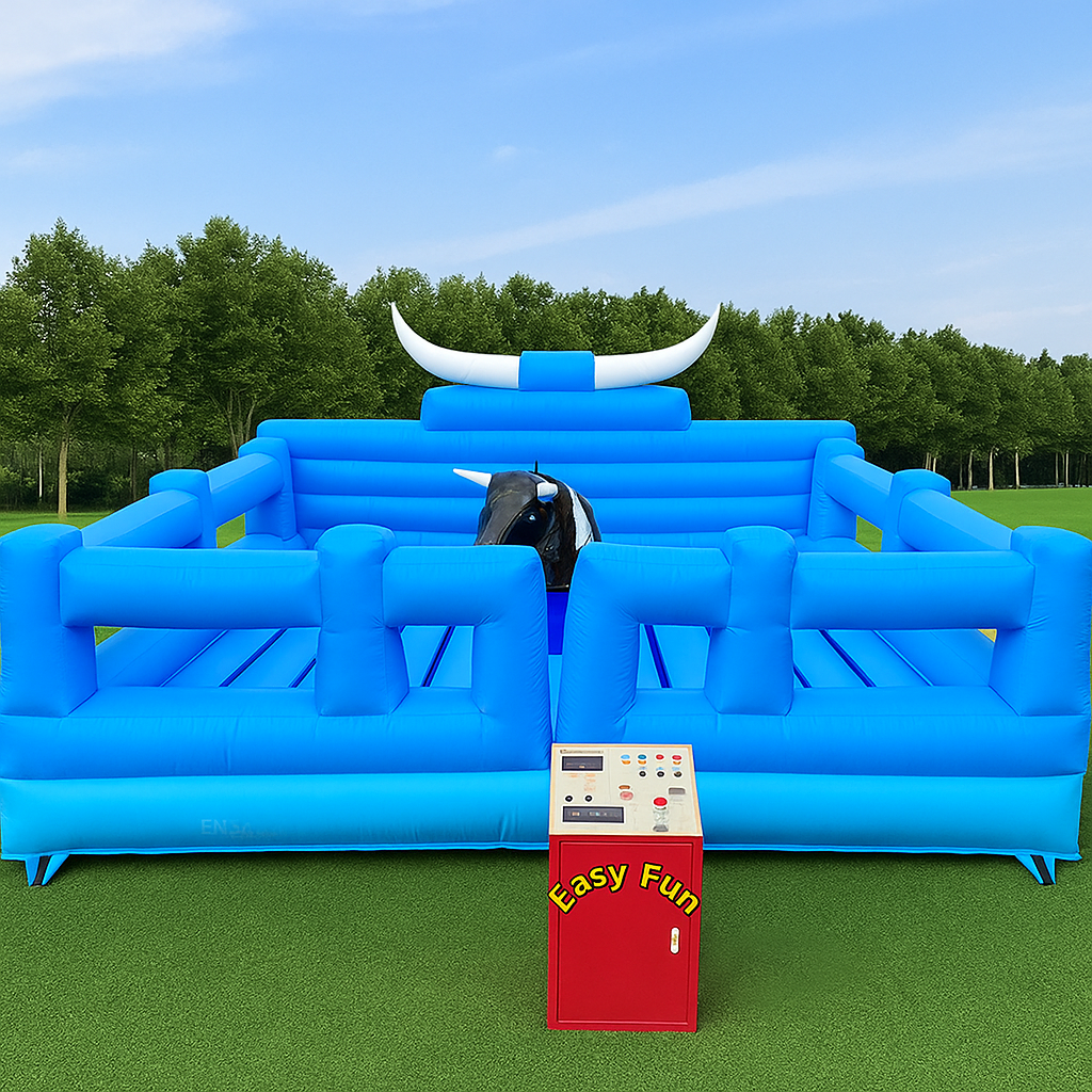 EASYFUN Wholesale Price Mechanical for Riding Inflatable Mattress PVC Material 5x5m Size 150kg Capacity Easy Setup