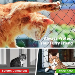 Red de Seguridad <span class=keywords><strong>para</strong></span> <span class=keywords><strong>Gatos</strong></span> Reforzada con Malla de Alambre, Resistente a Mordeduras e Impactos, en Color Negro - Product Image 5