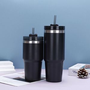 Double Wall 20oz 30oz Car Travel Tumbler Insulated Mug with Lid Straw Anti-Slip Base for Commuting Daily - Product Image 1