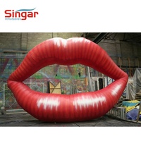 Modèle de bouche gonflable géante Décoration
