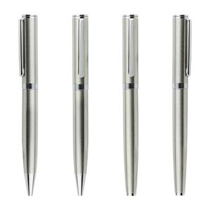 Bolígrafo de Metal Plateado de Alta Calidad con Escritura Fluida, Bolígrafo de Lujo de Acero Mate con Logotipo de Marca de Relojes Personalizado para Regalos Corporativos - Product Image 3