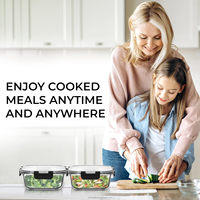 2025 TikTok meilleures nécessités de cuisine stockage de verre chauffant nourriture Snap micro-ondes lave-vaisselle cuisine boîtes à lunch de table