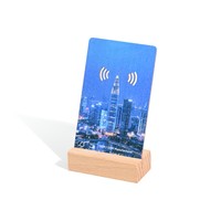 NFC Benutzerdefinierter Chip Umweltfreundliche Holzkarte RFID Holz-Hotelschlüssel Geschäftskarte Mit Lasergraviertem Logo-Druck