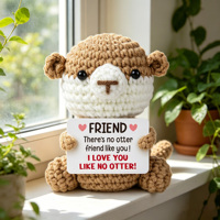 Loutre en crochet faite à la main, écologique – Cadeau romantique pour la Saint-Valentin, mariage et anniversaire pour femmes et couples