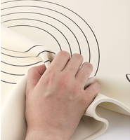 Ensemble rouleau à pâtisserie et tapis de cuisson en silicone antiadhésif avec marquages de mesure