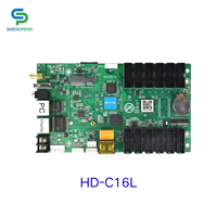 Sistema de Control Asíncrono para Pantalla LED Huidu HD-C16L, a Todo Color, Multifunción, Incluye Tarjeta de Envío