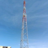 Tour de communication GSM à trois poteaux en acier galvanisé à chaud pour antenne radio BTS et Wi-Fi