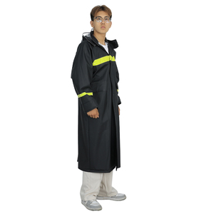 Thickened Long PVC Rain Jacket, Windproof Anti-Storm <strong>Full</strong> <strong>Length</strong> Rain <strong>Coat</strong> for Construction, Fishing and Outdoor Activities - Product Image 4