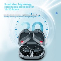Écouteurs intra-auriculaires sportifs transfrontaliers 5.3 avec réduction de bruit, étanches, à crochet d'oreille, autonomie de 3 heures, grande endurance
